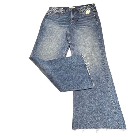 Vigoss Medium Wash Sandblasted Royce 70s Stovepipe Jeans - Picture 2 of 9